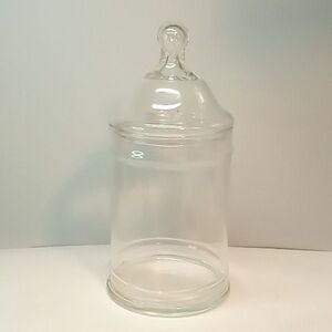 Vintage tall clear glass apothecary jar. No flaws.